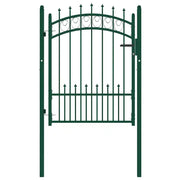 Cancello per recinzione EMMEN con punte in acciaio 104x109,5 cm verde 146384