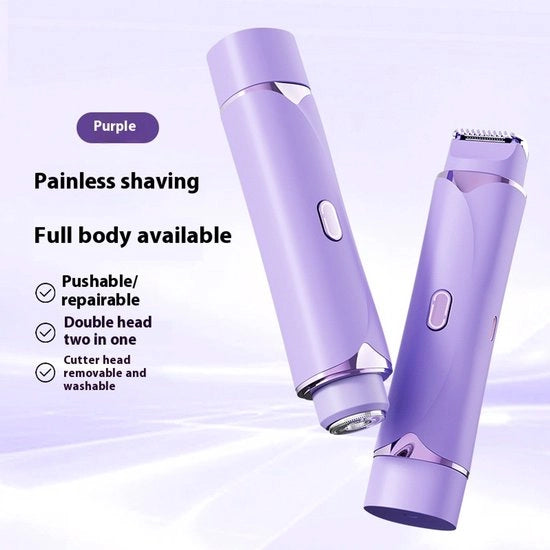 Bikinitrimmer unisex, 2-in-1 elettrodepilatore, ricaricabile, adatto per uso in acqua e in aria, per depilazione totale del corpo - Blu