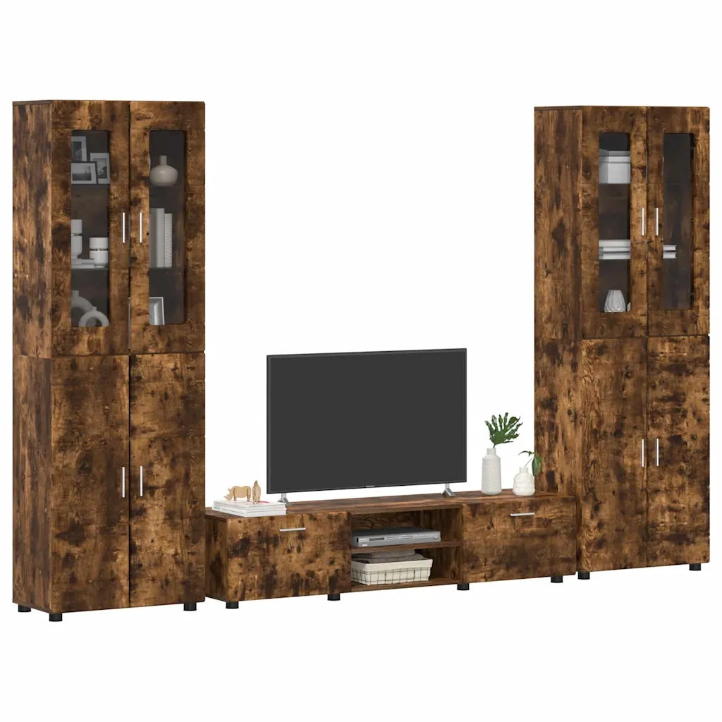 Set mobile TV FLORIN 3 pcs Rovere fumé Legno multistrato