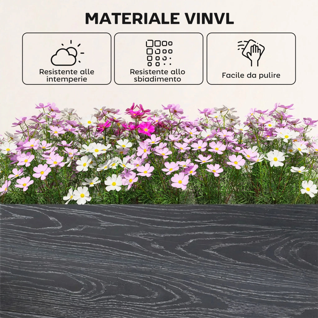 Letto in Vinile con Design a Incastro ¨C Zephmum ¨C Grigio Scuro 102x102x33 cm