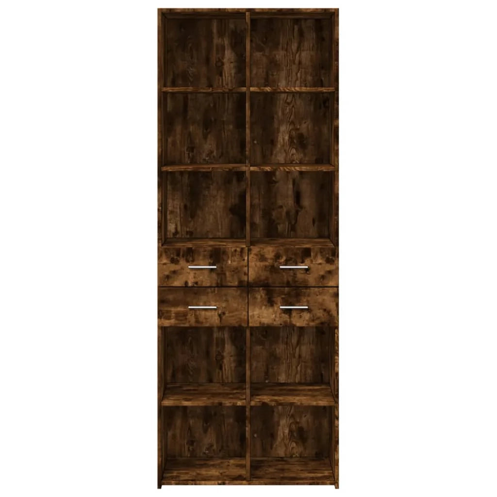Buffet credenza cassettiera mobiletto mobile contenitore organizer cucina soggiorno salotto alto 70 x 42,5 x 185 cm legno ingegnerizzato marrone 02_0033557