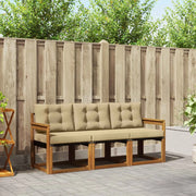 Set di divani da esterno con cuscino 3 pcs Naturale e Beige 3368348