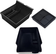 Organizzatore di console centrale per auto - Accessori per auto per Model 3 e Y - Accessori di interni dell'auto con contenitore, contenitore per bicchieri, contenitore per bottiglie e caricatore - Nero - 3 pezzi