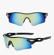 Sportzonnebrille polare per uomo, donna e giovane, adatta per baseball, ciclismo, corsa, guida in auto, pesca, golf e motociclismo - Occhiali da sole con protezione UV400 nero e blu