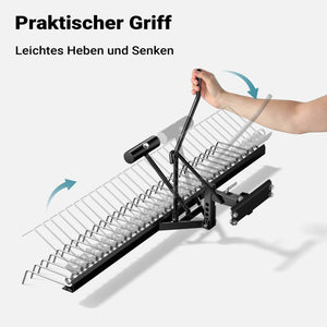 Scarificatore a molle per trattorini tosaerba, larghezza di lavoro 120 cm, per arieggiatura prato