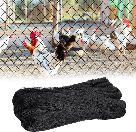 Rete per uccelli - Gas in nylon - Rete di protezione per giardino - Rete per piante - Rete di protezione per colture - Riciclabile - per uccelli, galline, colombi - per proteggere recinzioni, giardini, laghetti - 7,5 x 15 m (Larghezza di rete - 5 cm)