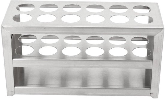 Contenitore di riscaldamento standard 12 fori - Acciaio inossidabile - Resistente agli urti - Supporto per contenitore di centrifuga - Per esperimenti scientifici - Progetto duraturo - Raccoglitore di contenitori di riscaldamento