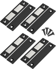 Magneetti adesivi super spessi per porte di armadio - Chiavi magnetiche forti per mobili, nero (4 pezzi)