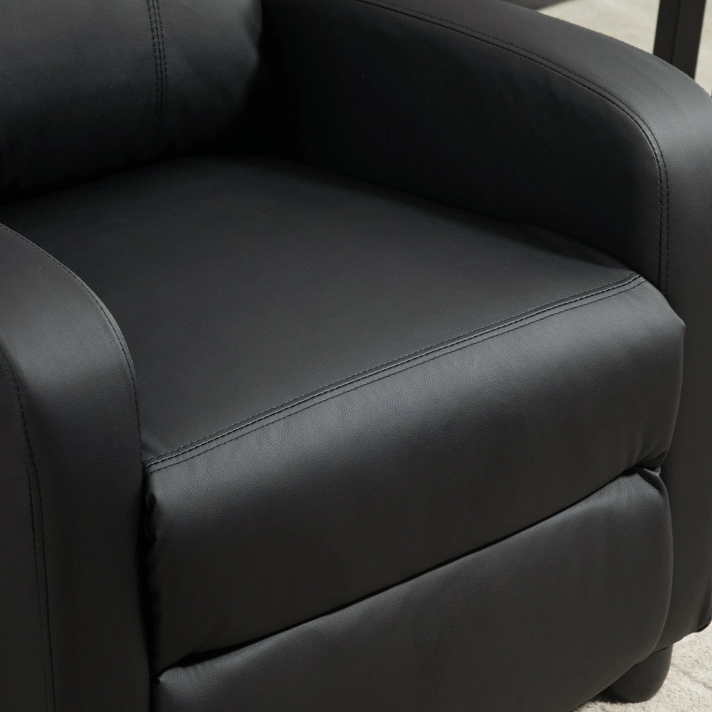EasyComfort Poltrona Relax Massaggiante con Telecomando e 8 Programmi, Reclinazione e Poggiapiedi, 68x88x98cm, Nero