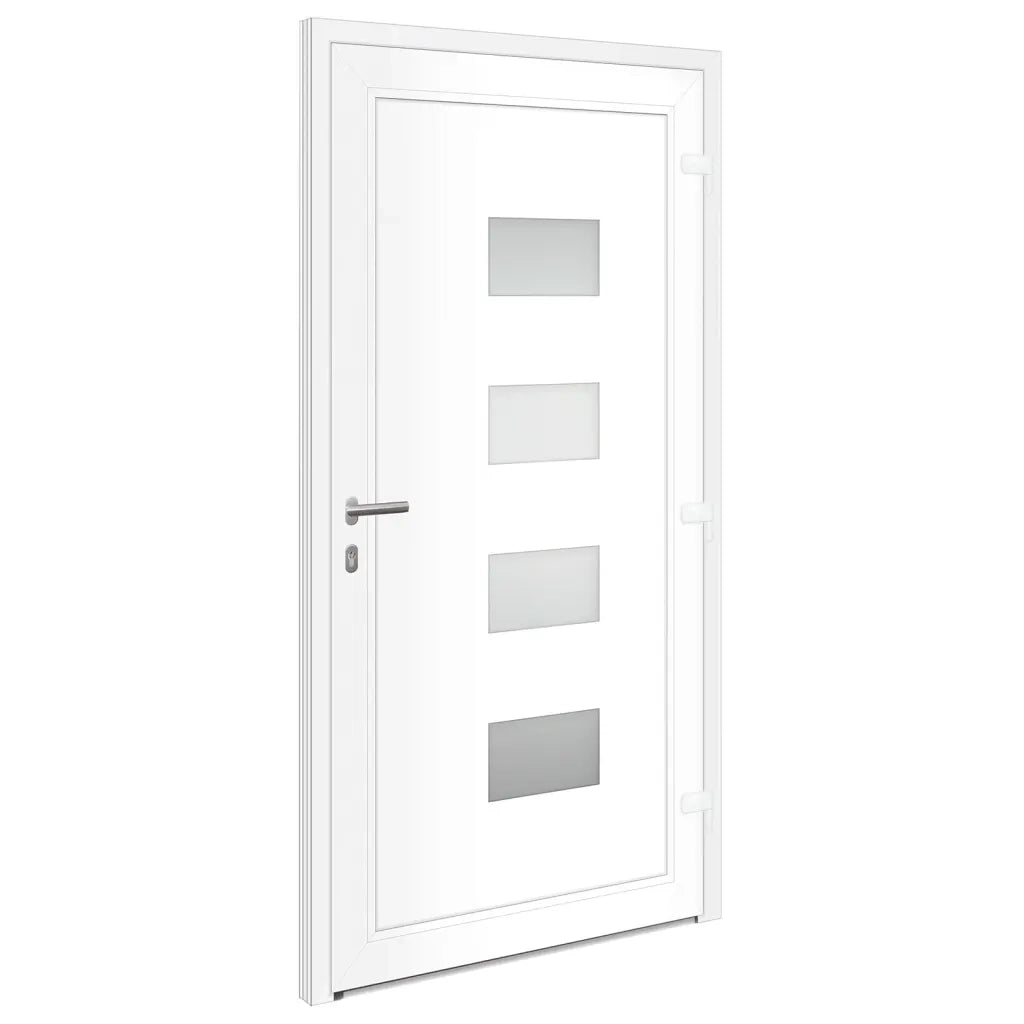 Porta Ingresso Antracite 100x200 cm in Alluminio e PVC 3157068