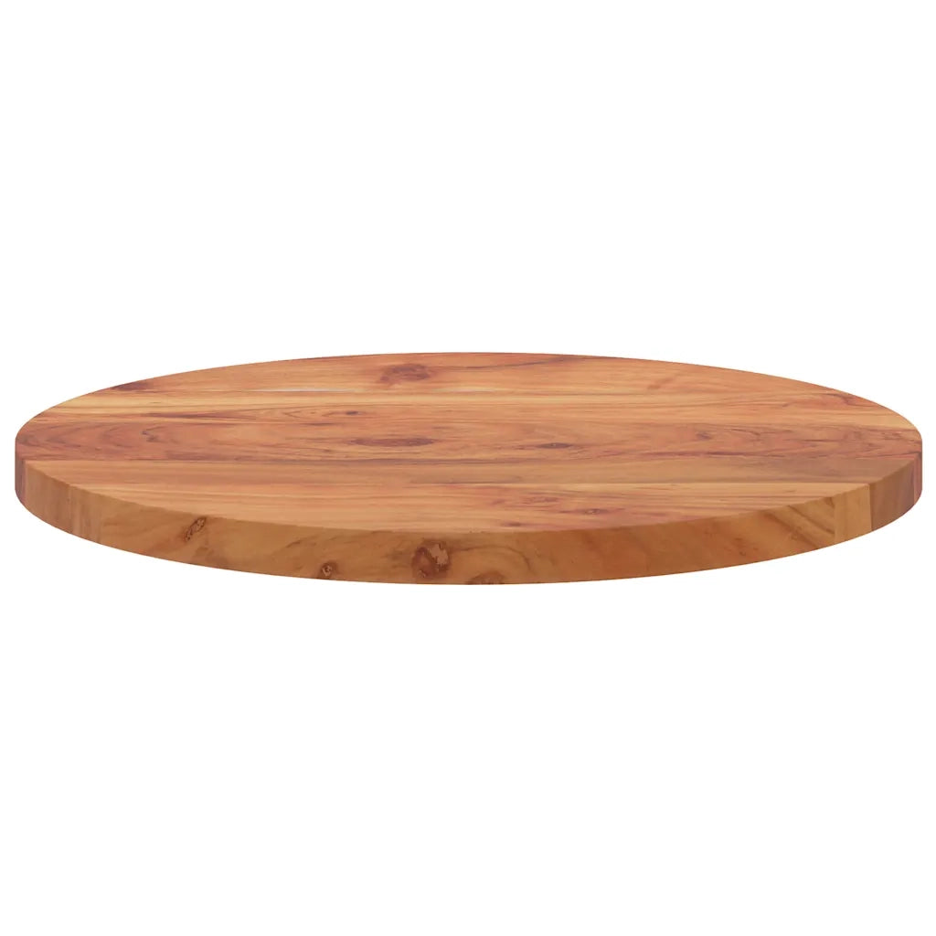 Piano per Tavolo Ã˜40x2,5 cm Rotondo in Legno Massello di Acacia