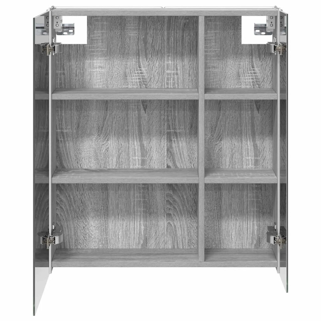 Mobiletto per specchio da bagno Grigio Sonoma