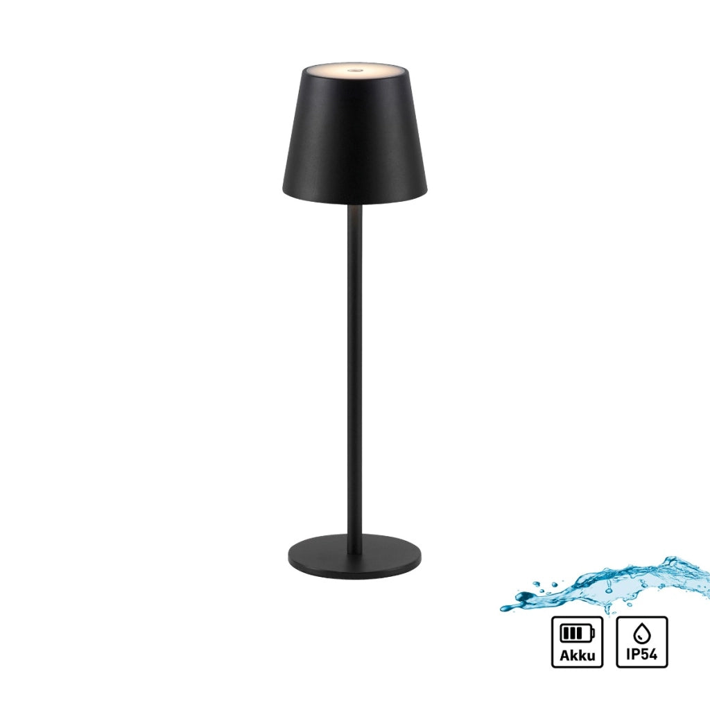 Lampada da tavolo esterno LED 3W IP54 nera Leuchten