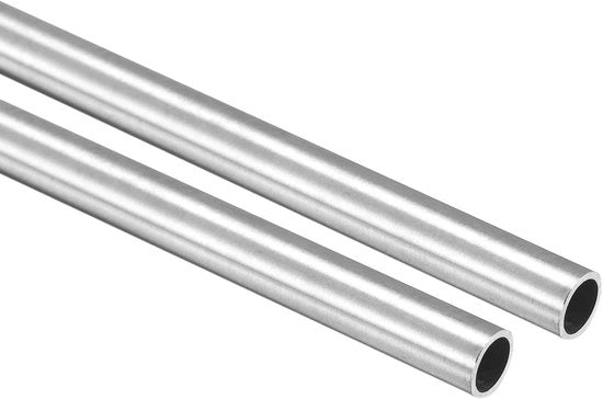 Tubo in acciaio inossidabile 8x0,8 mm - 2 pezzi - 300 mm di lunghezza - tubo in acciaio inossidabile rotondo - V2A - 1.4301 - 304 tubo condotto - profilo di ringhiera con ausili di distanziamento