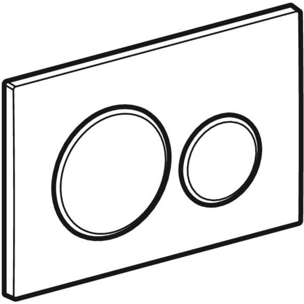 Placca di Comando SIGMA20 Doppio Tasto Bianco Dorato Geberit