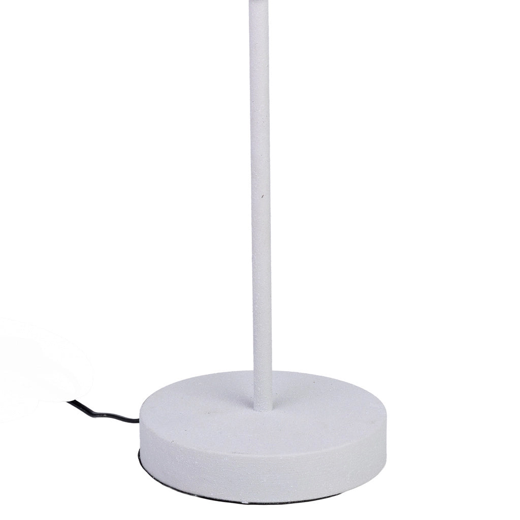 Lampada da tavolo in metallo bianco 30x30x80h cm