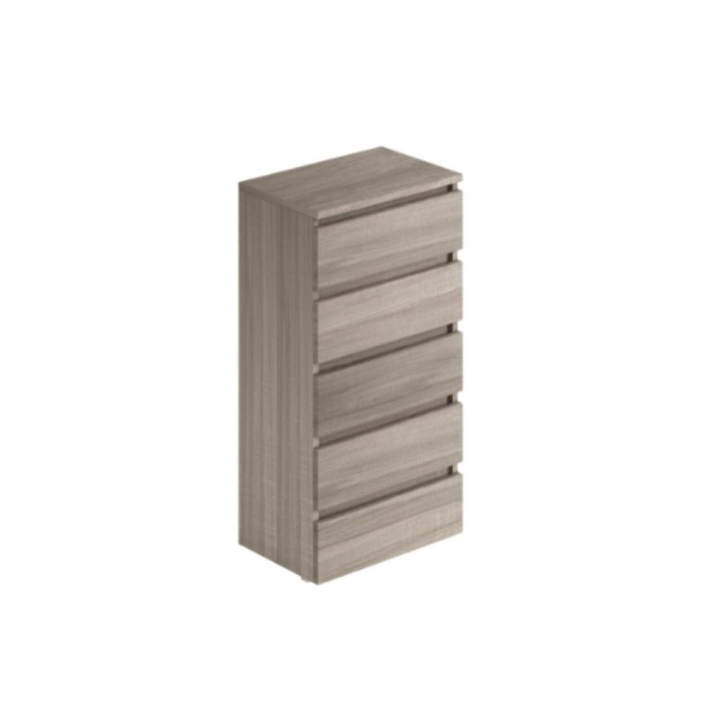 Cassettiera 5 cassetti 47x40x127h MONTATA colore olmo