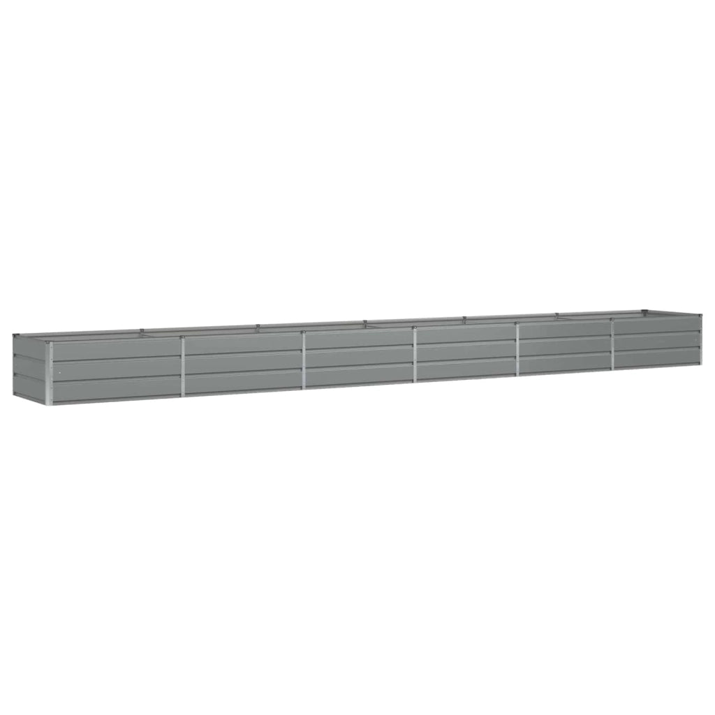 Fioriera dal design industriale moderno per giardino o terrazzo 600 x 80 x 45 cm acciaio grigio chiaro 02_0059195