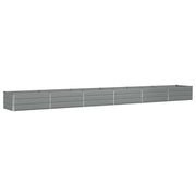 Fioriera dal design industriale moderno per giardino o terrazzo 600 x 80 x 45 cm acciaio grigio chiaro 02_0059195