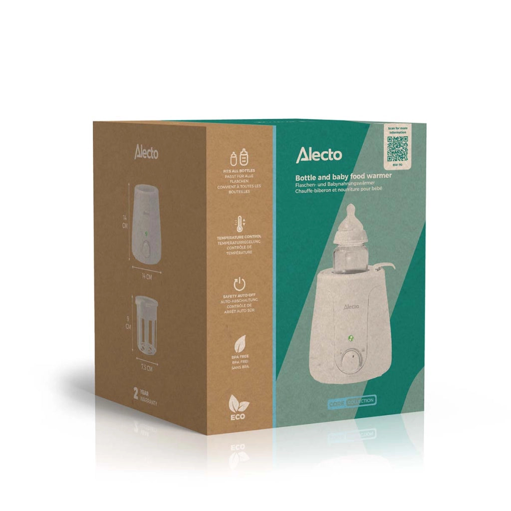 Scaldabiberon omogeneo con indicatore LED Modello BW-70 Bianco Alecto