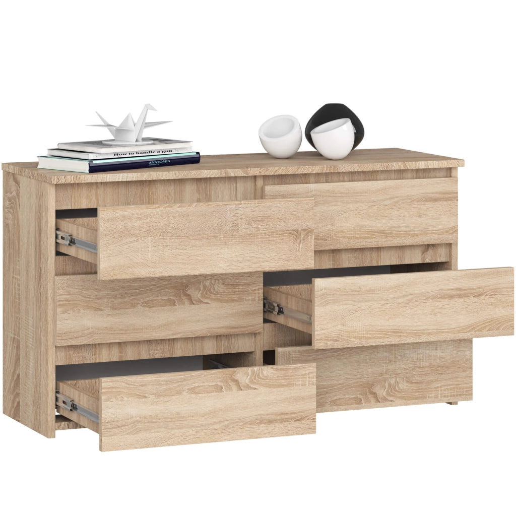 Cassettiera CL100 compatta AKORD Sonoma Quercia 100 cm 6 cassetti 100x35x57 cm