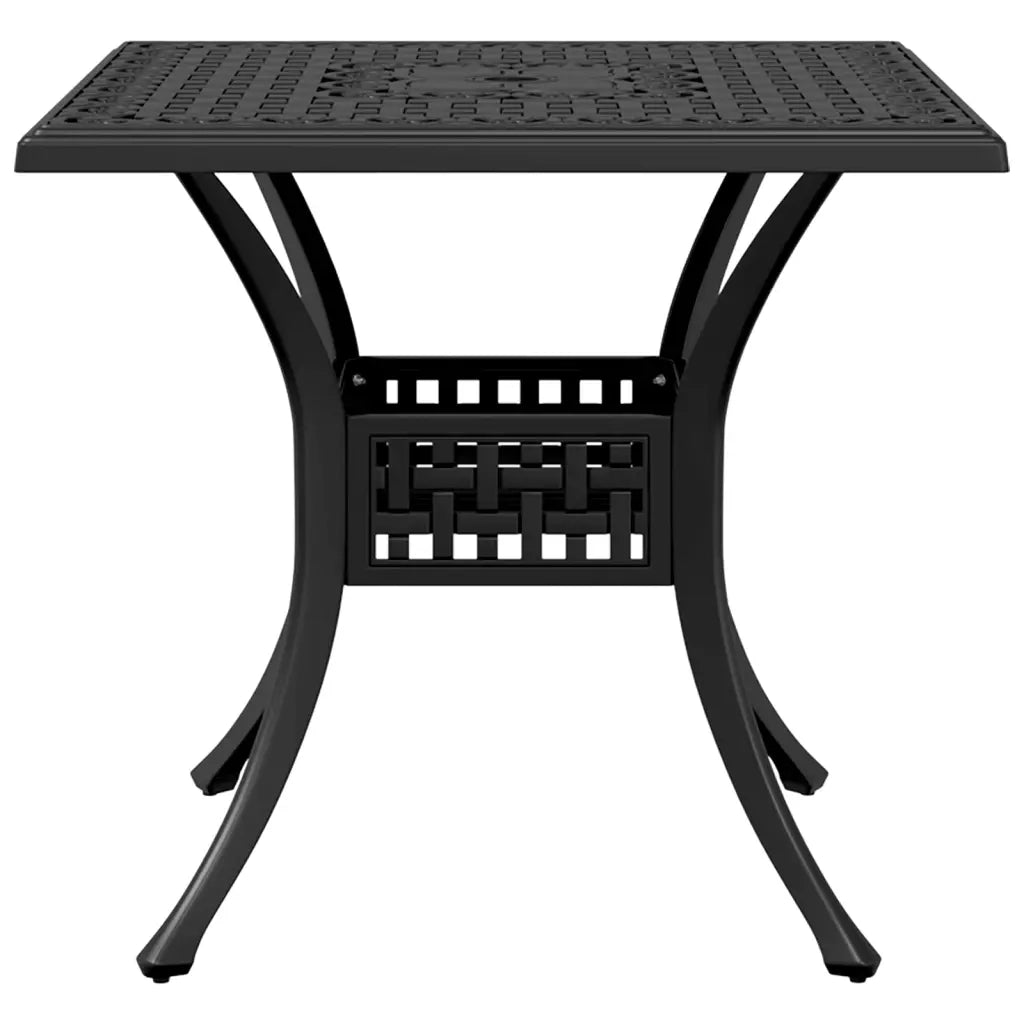 Tavolo da Giardino Nero 80x80x75 cm in Alluminio Pressofuso 4002812
