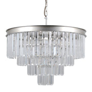 Lampadario Italux Verdes 8 luci E14 cristallo cromo
