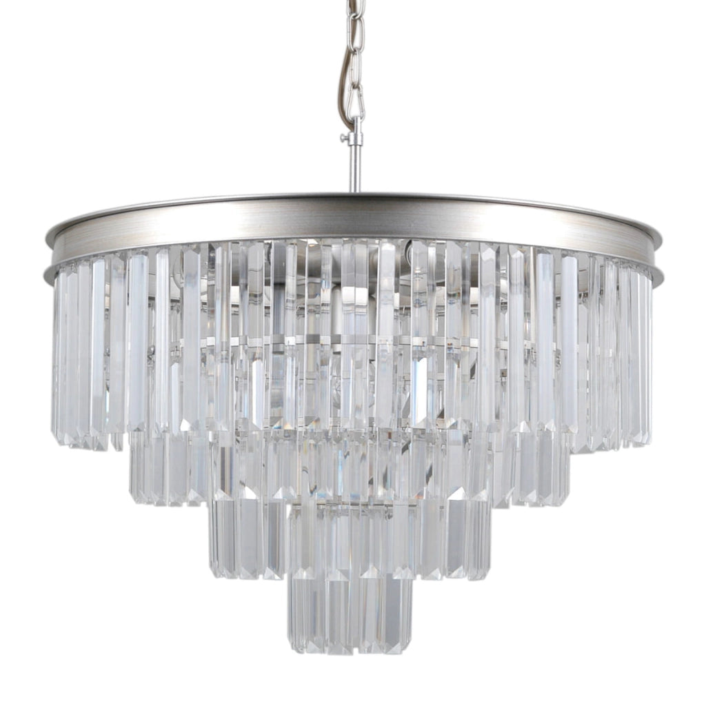 Lampadario Italux Verdes 8 luci E14 cristallo cromo