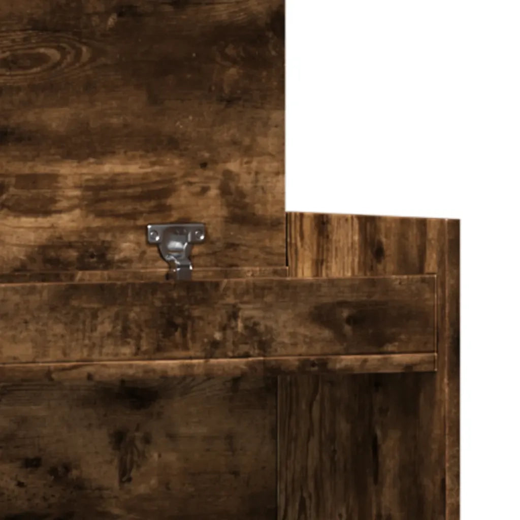 Scarpiera-Scaffale per scarpe Rovere Fumo 100,5x28x100 cm in Legno Multistrato