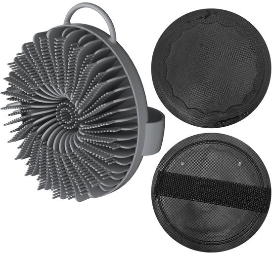 Borsetto Ergonomico in Silicone - Scopa per la Pelle - Accessori da Bagno - Dimensioni 5,5 x 10,5 cm