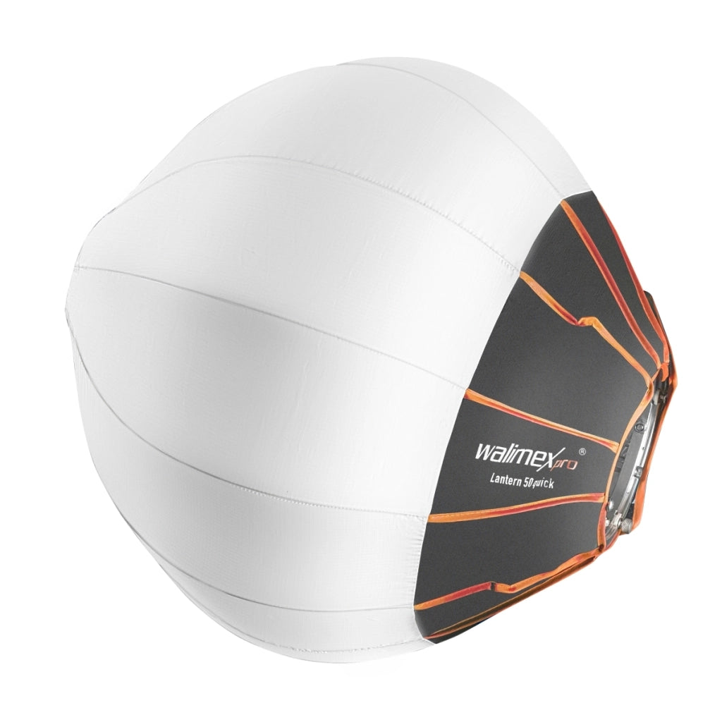 360° Ambient Light Softbox 50cm - Diffusore a sfera, softbox, sagomatore di luce, Ø 50 cm, pieghevole, anello di velocità, flash a clip, speedlite, flash da studio, omnidirezionale, 22462