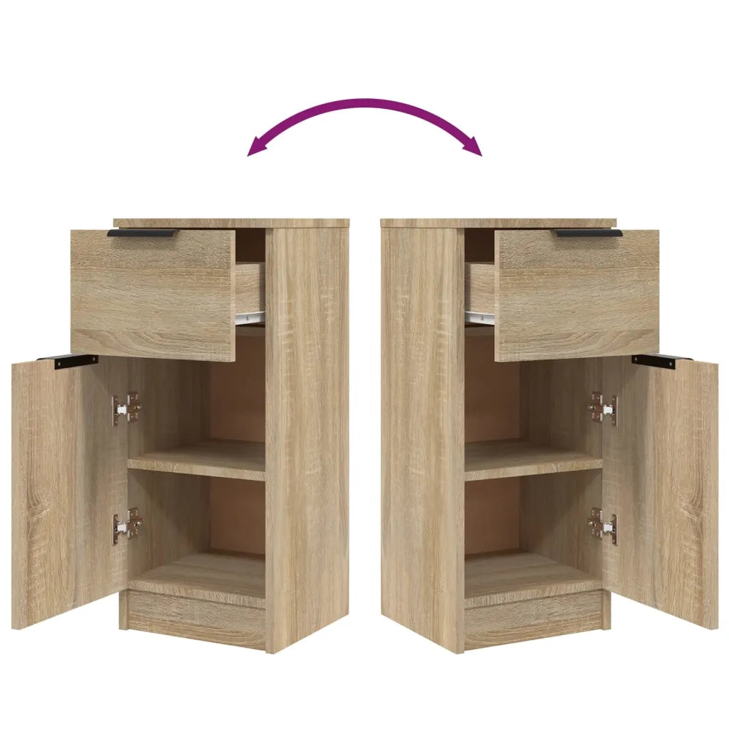 Credenze 2 pz Rovere Sonoma 30x30x70 cm in Legno Multistrato 811122