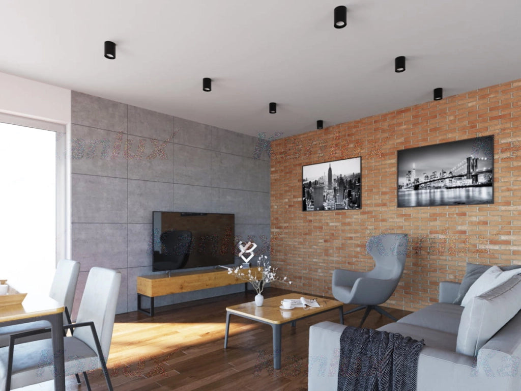 Faretto da soffitto Kanlux BORD nero GU10 orientabile