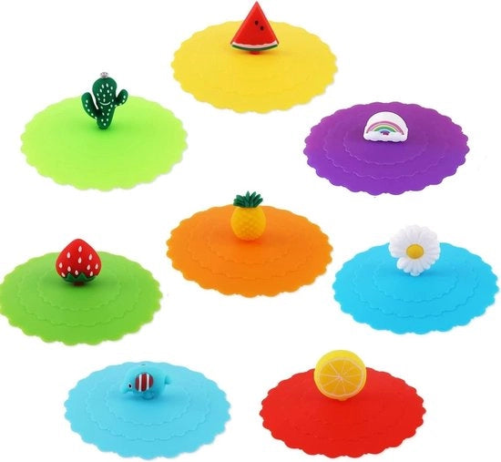 Tappo in silicone per bicchieri, copertura in silicone per bicchieri riciclabile, copertura per bicchieri in silicone, protezione dagli insetti, copertura, bicchiere, silicone, coperchio pieghevole per bicchieri da tè, birra