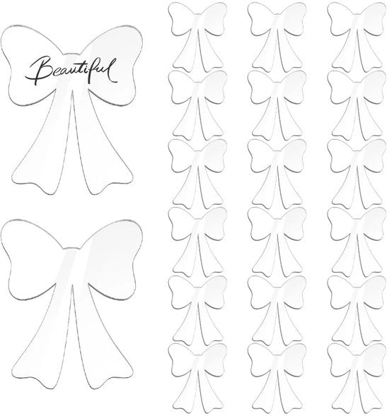 Carte da nome 20-pack - Acrilico - Bianco - Striscia - 120 x 100 mm - Adatto per matrimoni/feste - Carte da nome