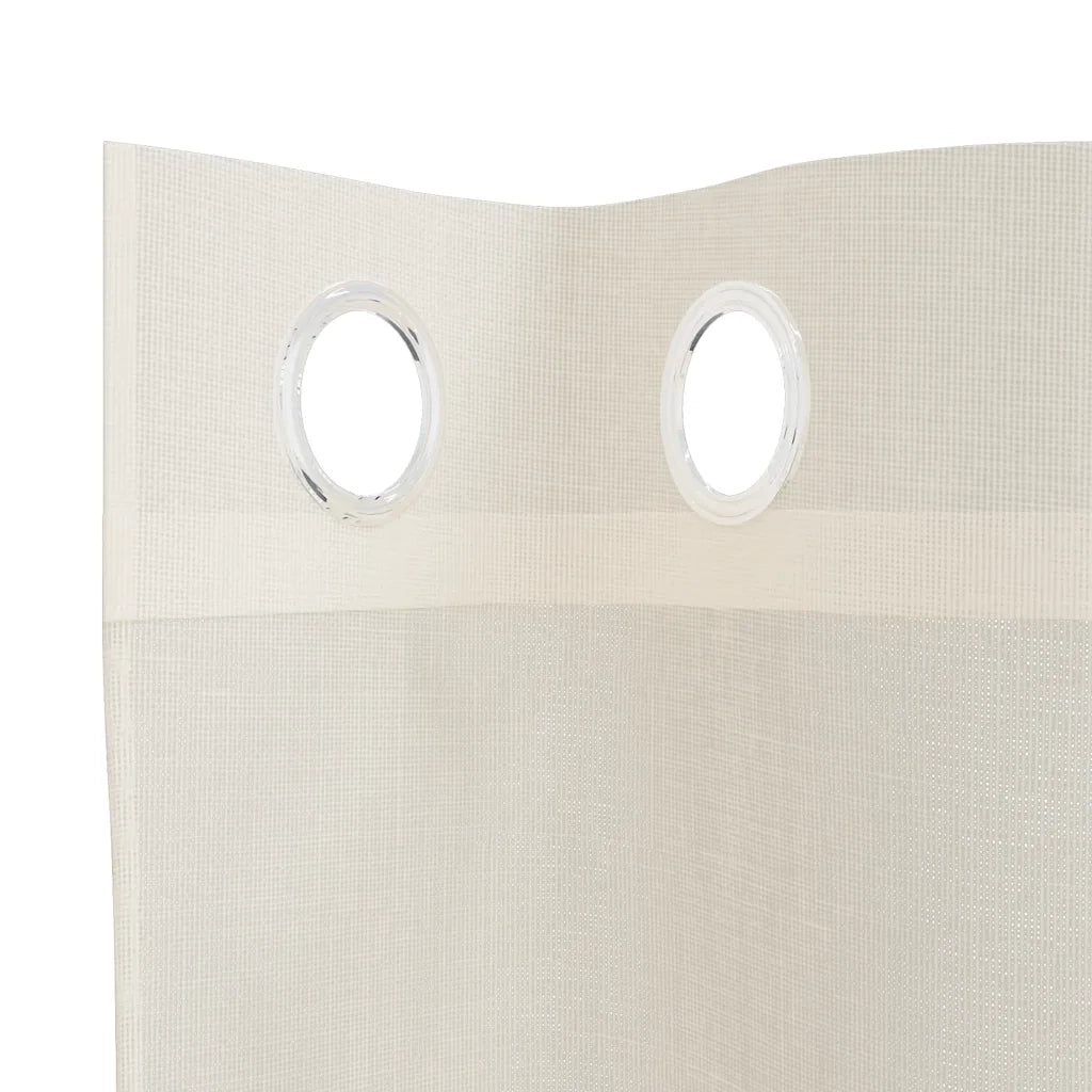 Tende in Voile con Occhielli 2 pz Crema 140x225 cm 4102073