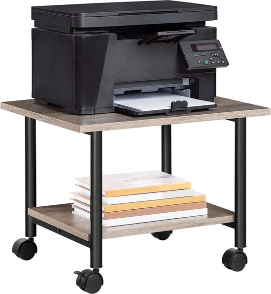 Organizzatore di scrivania con ruote bloccanti - 48,5 x 40 x 36,5 cm - grigio e nero