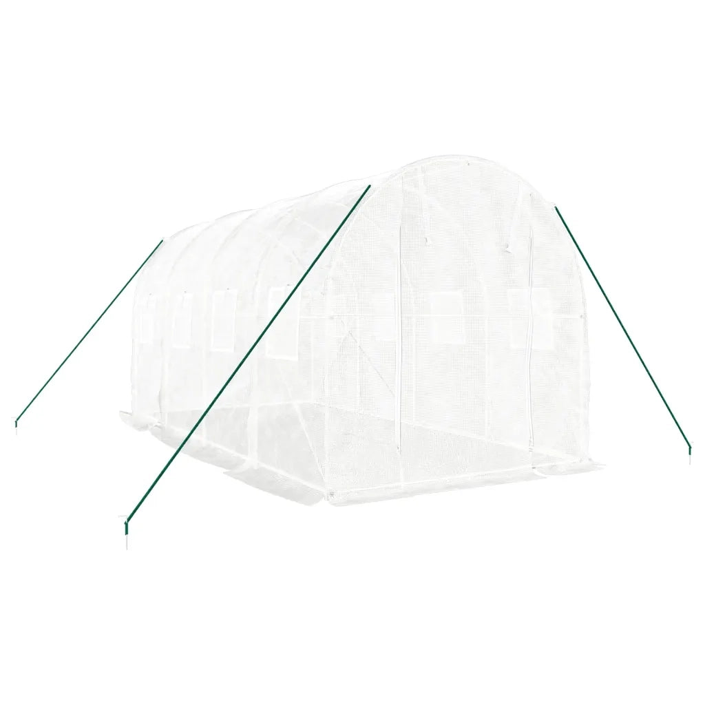 Serra con Telaio in Acciaio Bianco 8 mÂ² 4x2x2 m
