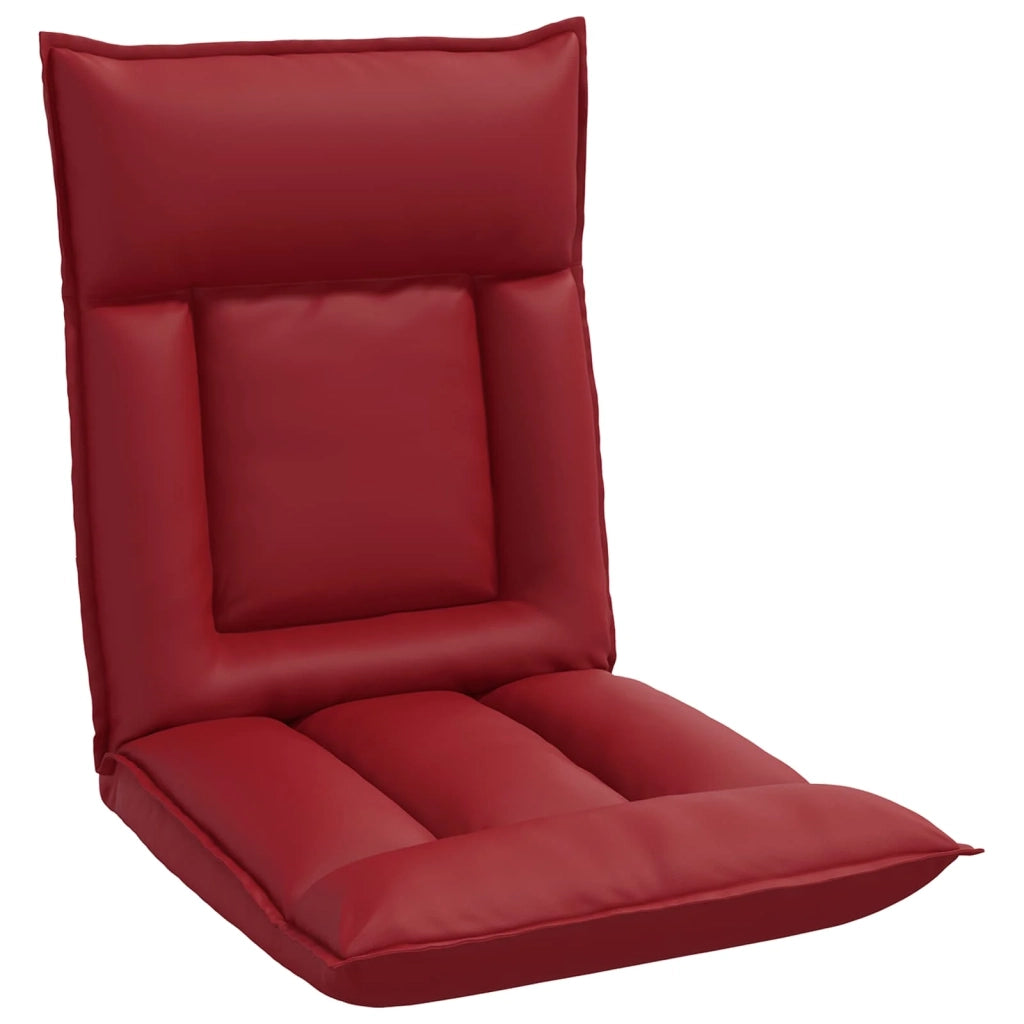 Sedia da Pavimento Rosso Vino 55 x 61 x 70 cm Pelle Sintetica 42028185