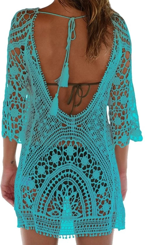 Vestito da spiaggia oversized - copertura per bikini - estate - spiaggia - costume da bagno - stile libero - forma aperta