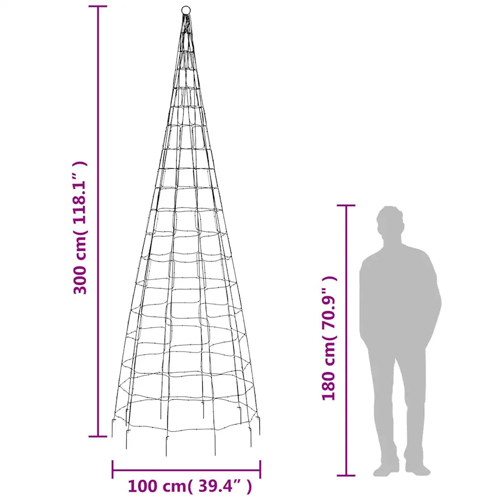 Albero di Natale a LED 550 LED Blu 300cm 358115