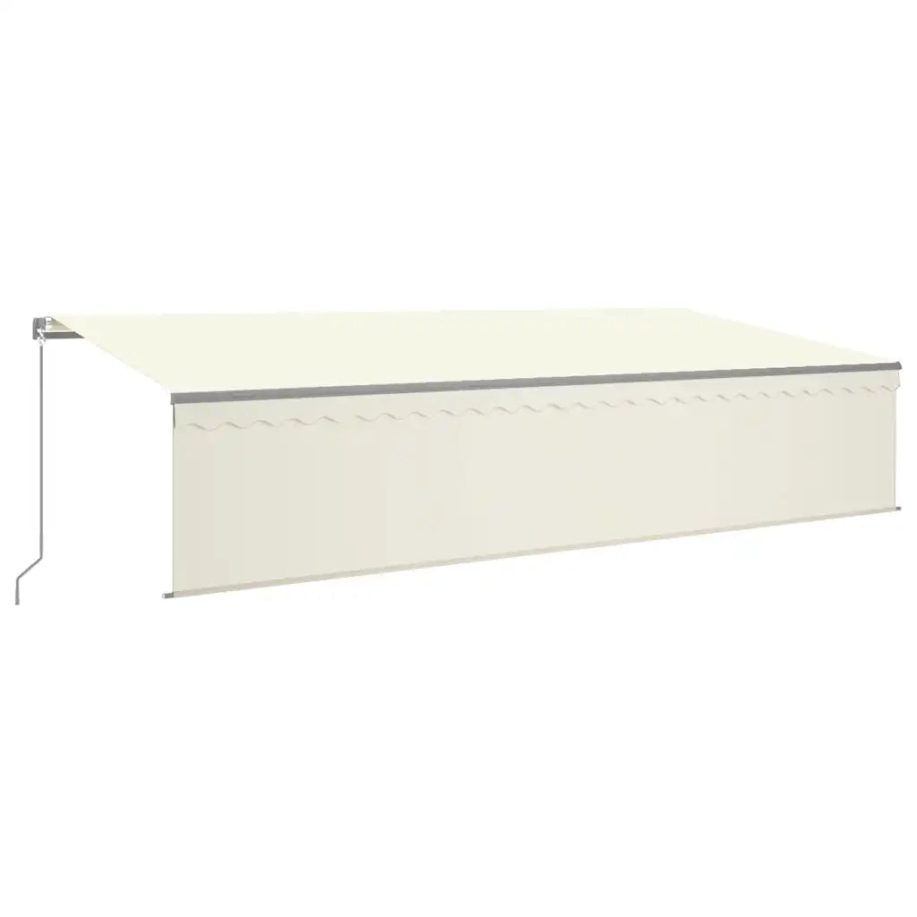 Tenda da Sole Retrattile Manuale con Parasole 6x3 m Crema cod mxl 43733