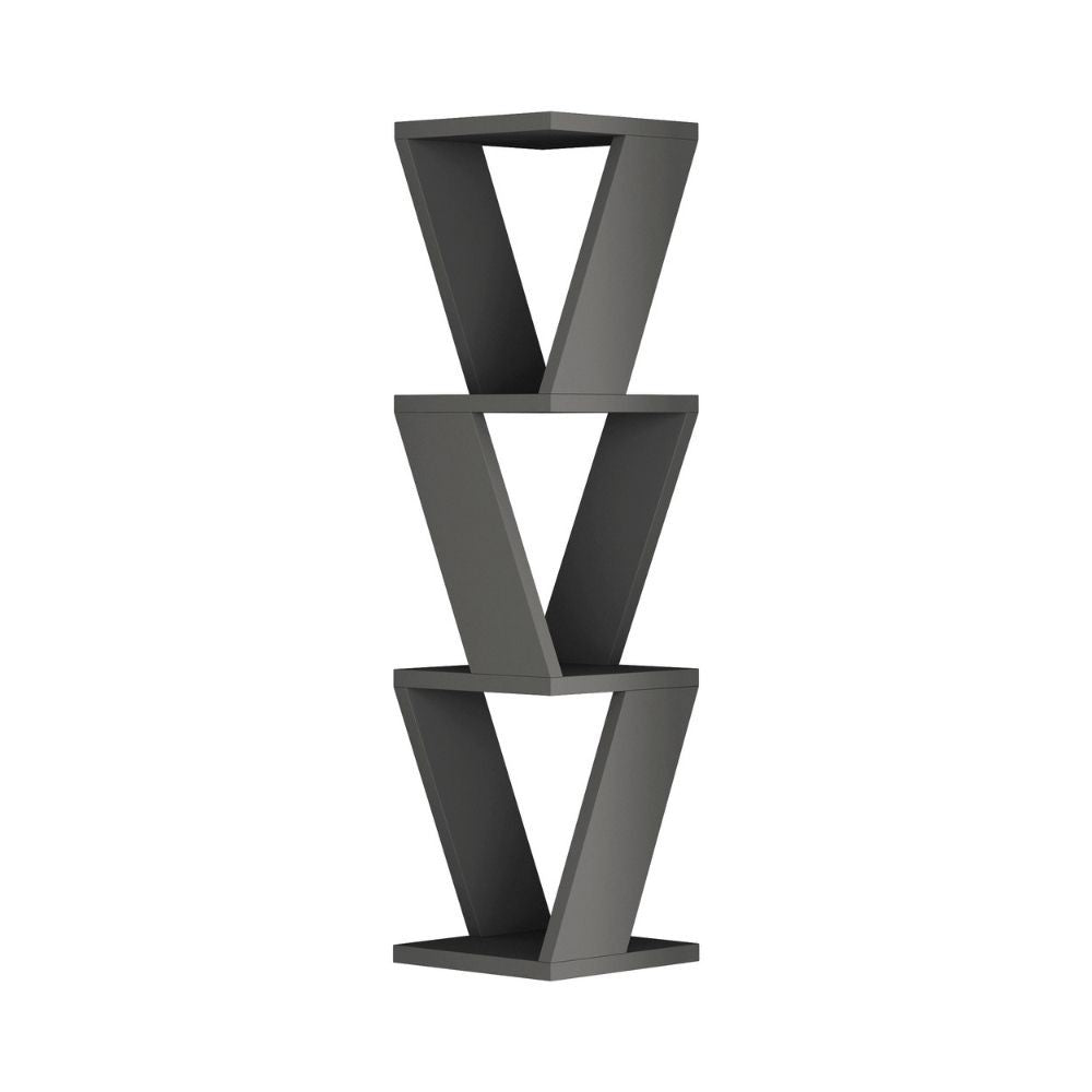 Libreria angolare 22x22x85 cm pensile Zena antracite