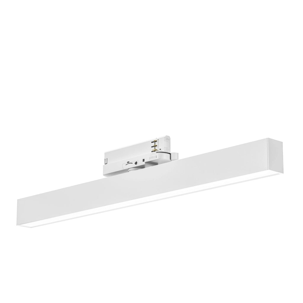 Reglette LED GFA 28W per Binario Trifase 3000K 2500lm Fascio 38° Alluminio Bianco Opaco - Gealuce