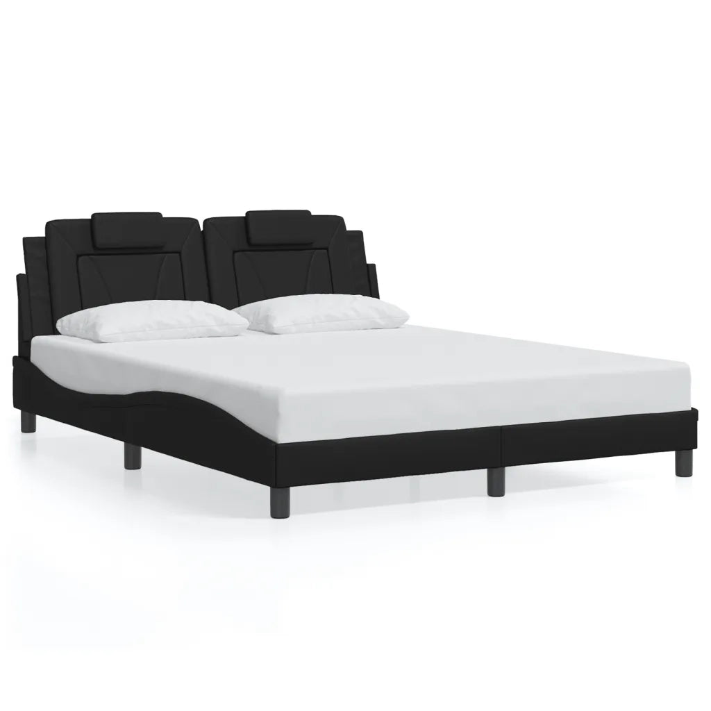 Giroletto Viana con LED senza Materasso Nero 160x200 cm 3214029