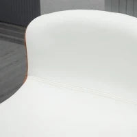 Set di 2 Sgabelli da Bar Design Contemporaneo Altezza d'assise regolabile 64-85 cm girevoli 360° rivestimento sintetico Crema Imitazione Legno