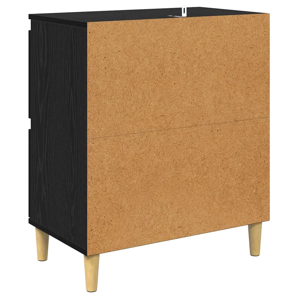 Credenza | Sideboards 2 pcs Rovere Nero 60 x 35 x 70 cm Legno multistrato