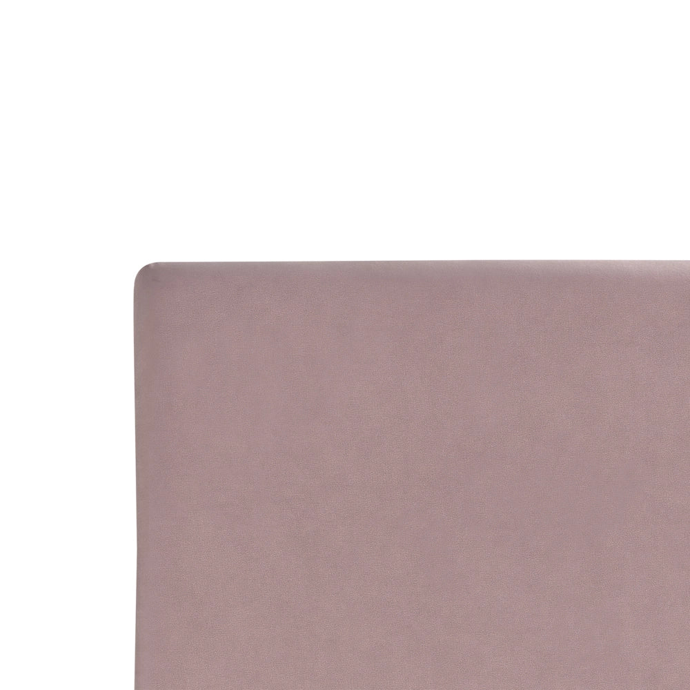 Letto singolo in Velluto rosa con rete a doghe 90 x 200 cm stile contemporaneo