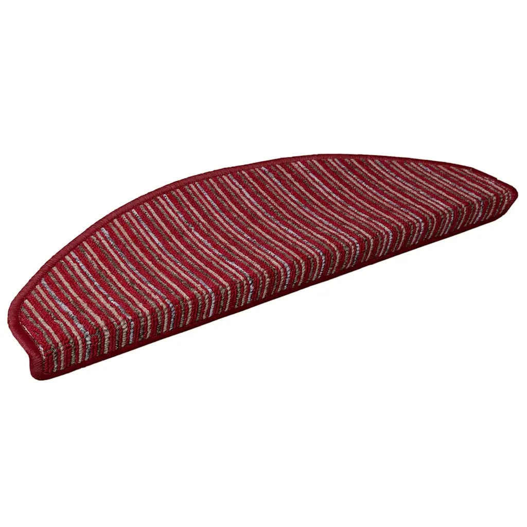 Tappetini per scale autoadesivi 15 pcs Rosso 65 x 21 x 4 cm 42011446