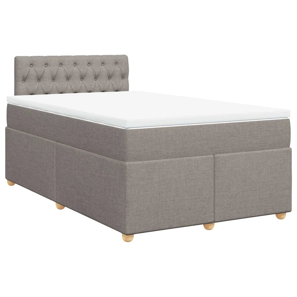 Giroletto a Molle con Materasso Tortora 120x190 cm in Tessuto